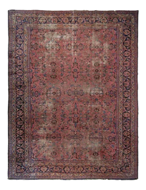 1920s Vintage Distressed Persian Rug