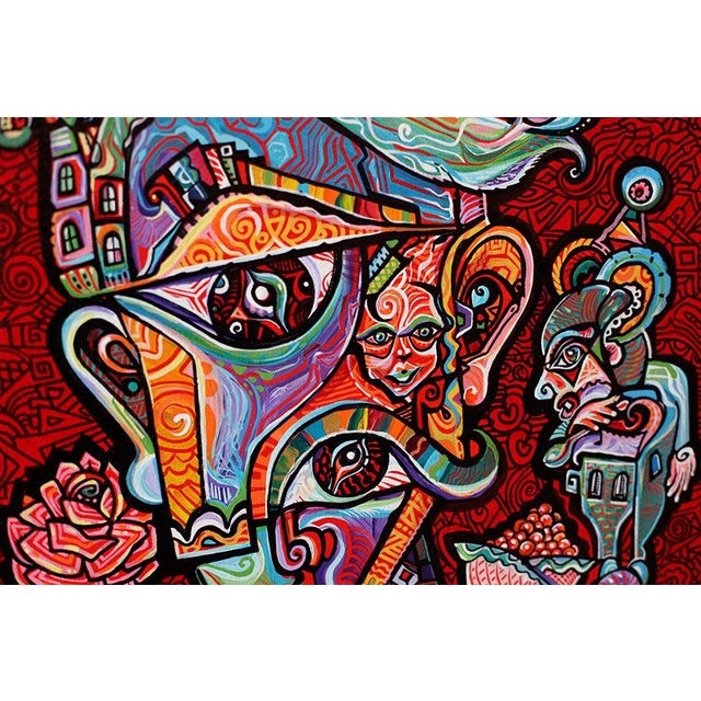 Abstract Alexander Arshansky, "Taste of Caviar" Abstract/Cubist Piece For Sale - Image 3 of 3