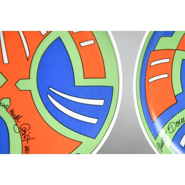 Rosenthal Studio Line 1960s Art Plates by Emilio Pucci for Rosenthal- A Pair For Sale - Image 4 of 10