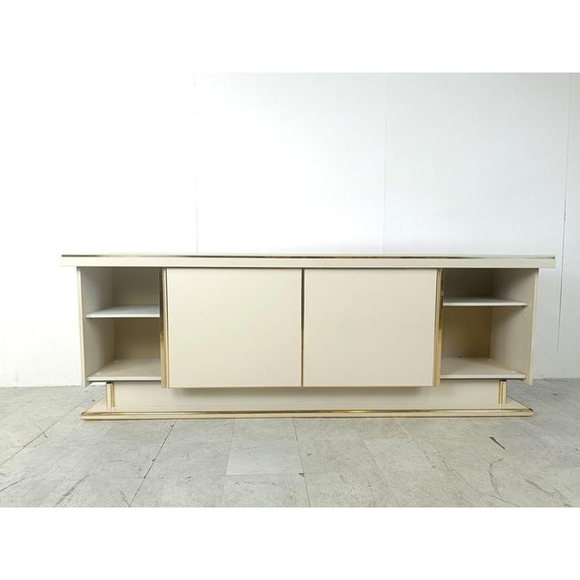 Vintage Brass and Lacquer Sideboard, 1970s For Sale - Image 9 of 12