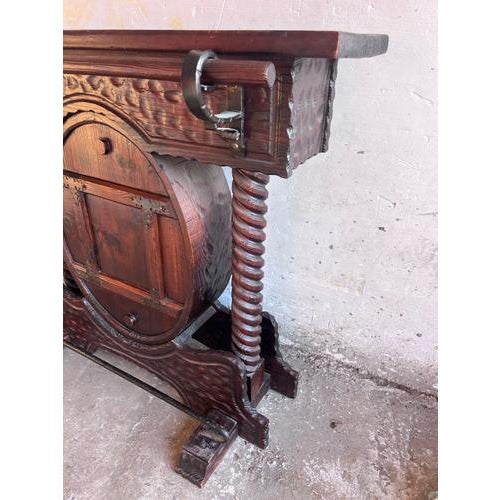Rustic Rustic Brutalist Bar Cabinet For Sale - Image 3 of 9