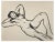 Jean Delpech, Nude, Original Watercolour, Mid-20th Century For Sale