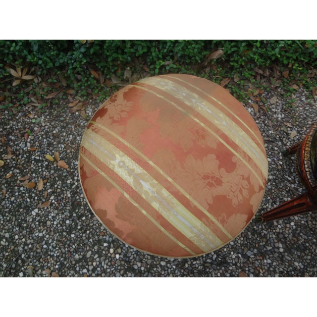 1920s Pair of Italian Painted Draped Poufs For Sale - Image 11 of 12
