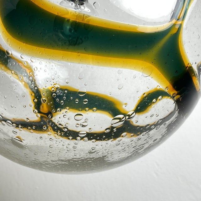 Large Vintage Swirled Murano Glass Pendant Lamp, 1970s For Sale - Image 6 of 18