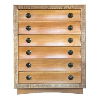 1950s Mid Century Modern Paul Frankl for Brown Saltman Tall Dresser For Sale