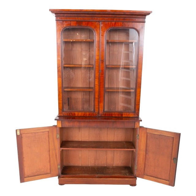 Victorian Mahogany Library Bookcase, 1860 For Sale