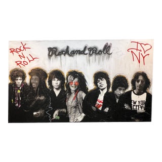 "Rock & Roll Legends No. 2" Mixed-Media Pop Art by Hulbert Waldroup For Sale
