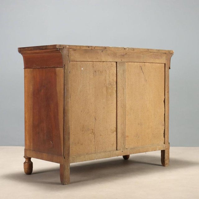 19th Century Carlo X Walnut Chest of Drawers, Piedmont For Sale - Image 11 of 12