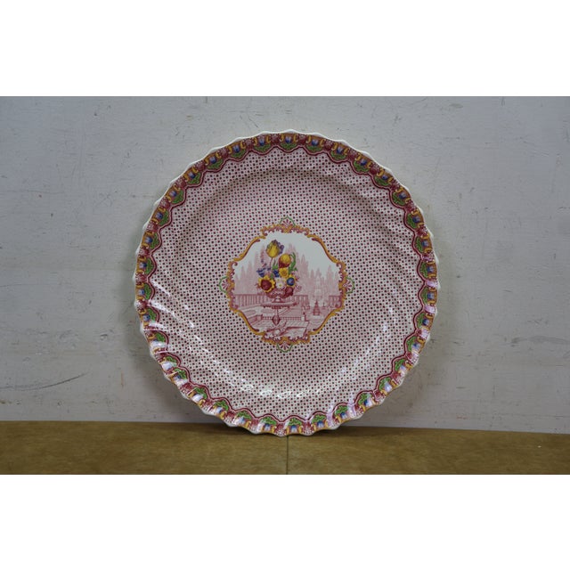 Pink 1920s Victorian Copeland Spode Polychrome Transferware Dinner Service for 8 - 74 PCS For Sale - Image 8 of 18