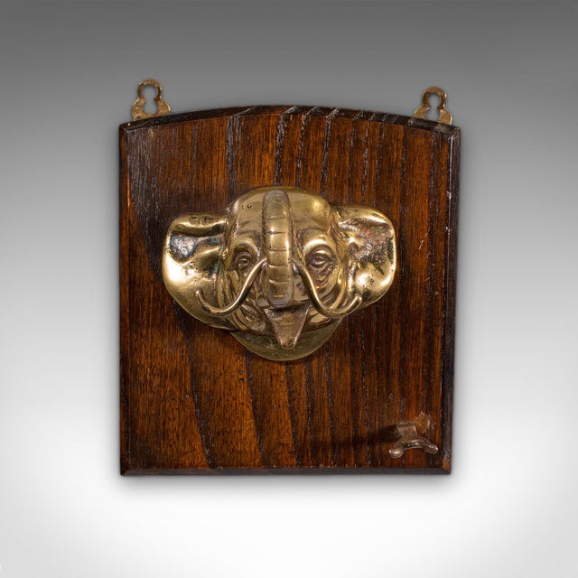 Victorian Antique Elephant's Head Gong, English, Brass, Mounted Dinner Chime, Victorian For Sale - Image 3 of 9