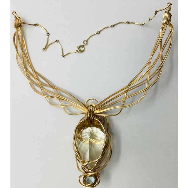 Custom made necklace measures 16-17" long and weighs 50.5 grams. Beautiful Statement piece.