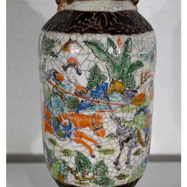 Ceramic 19th Century Crackled Earthenware Vase, Nanjing, China For Sale - Image 7 of 18