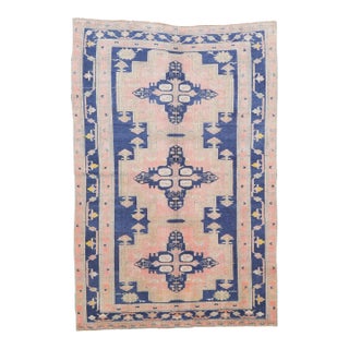 Mid 20th Century Decorative Vintage Caucasian Wool Rug For Sale