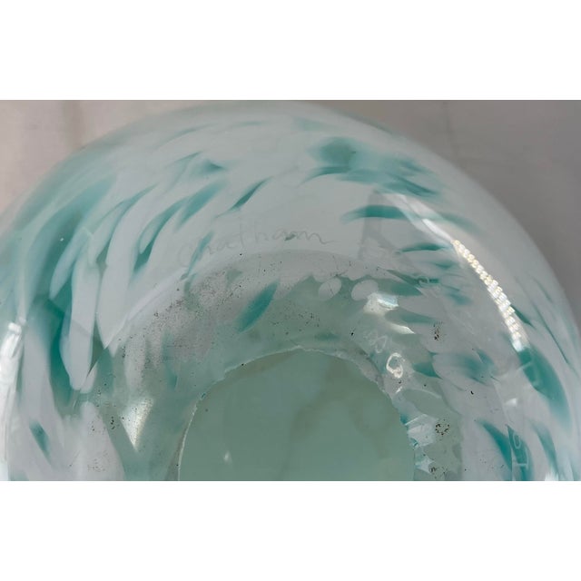 Unusual Double Walled Art Glass Bowl by J.P.Holmes for Chatham Glass Co. For Sale - Image 12 of 12