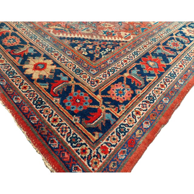 Rare Antique Persian Mahal Rug. 7'7"x 10'2" For Sale - Image 12 of 16