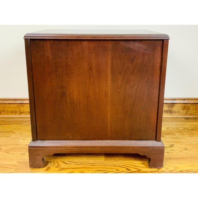 Wood Vintage Ethan Allen Chippendale Style Four-Drawer Chest of Drawers For Sale - Image 7 of 9
