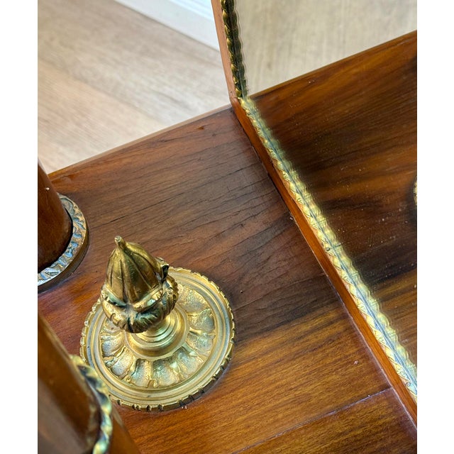 Antique French Rococo Empire Marble Top Plant Stand Pedestal Table For Sale - Image 14 of 15