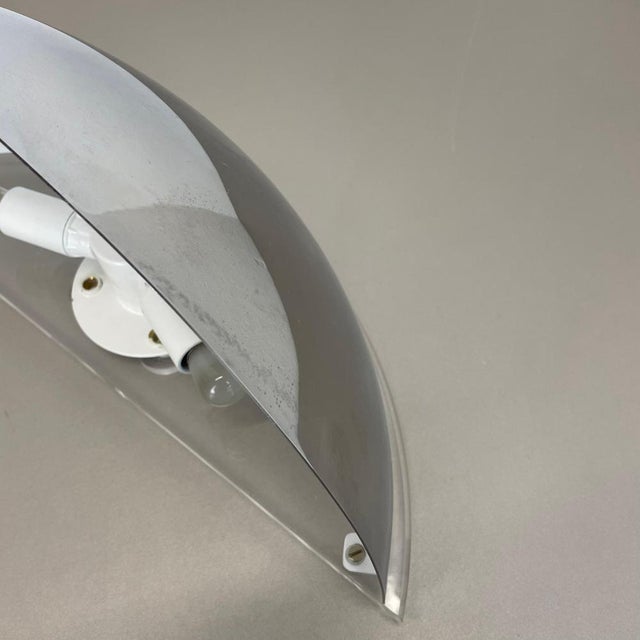 Metal Vintage Wall Light in Metal Acrylic and Glass by Art-Line, Germany, 1980s For Sale - Image 7 of 18