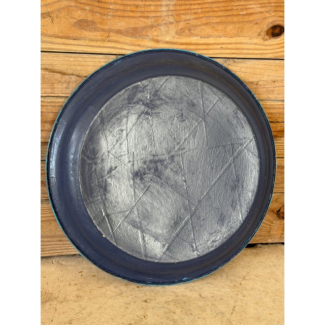 Vintage Hand-Painted Tropical Bird Papier-Mâché Tray For Sale - Image 9 of 10