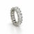 Contemporary Gia 9.12 Carats Emerald Cut Diamond Eternity Band, Platinum, Size 6 1/2 For Sale - Image 3 of 8