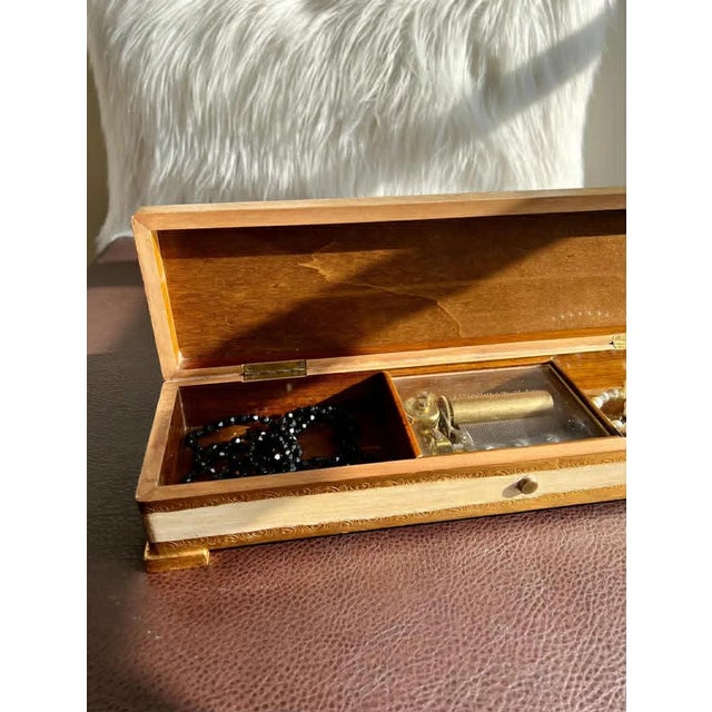 Italian Reuge Sainte Croix Swiss Vintage Wooden Big Florentine Music Box, Numbered - It Plays the Song “Lullaby” by Wolfgang Amadeus Mozart For Sale - Image 3 of 10