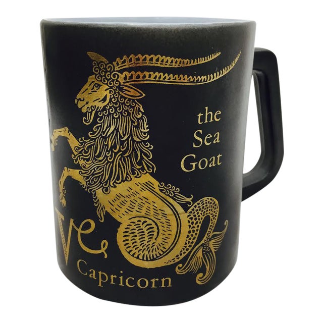 Vintage Black & Gold Zodiac Coffee Cup Mug Chairish