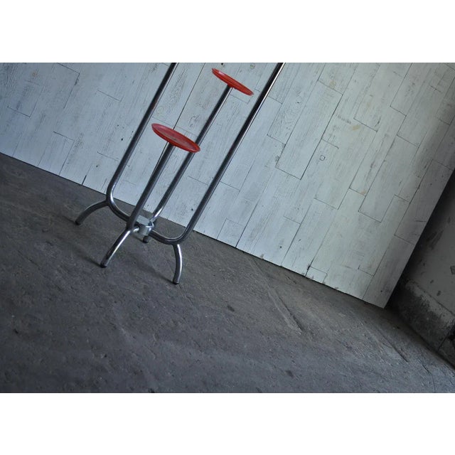 Bauhaus Chrome and Plastic Plant Stand, 1940s.