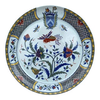 19th Century French Faience Chinoiserie Platter Angouleme For Sale