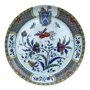 19th Century French Faience Chinoiserie Platter Angouleme