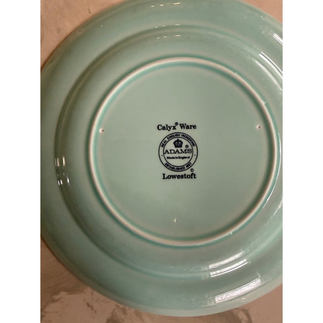 1950s 1950s Lowestoft Calyx Ware Adams Dinner Plates Vintage English China 10.25 - Set of Two (2) For Sale - Image 5 of 7
