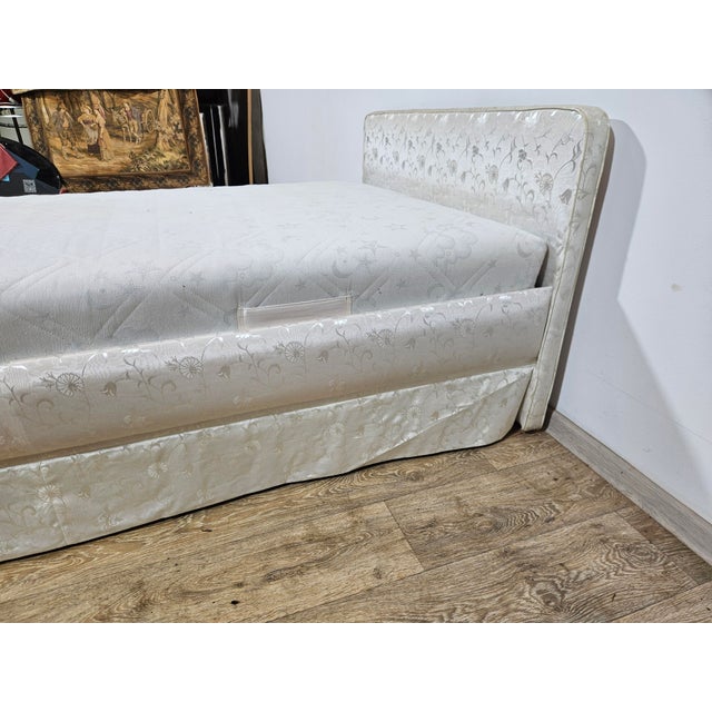 Vintage Single Upholstered Bed with Mattress and Frame, 1960s For Sale - Image 11 of 13