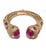 Bochic “Capri” Vintage Ruby & Multi Gem Bangle Set In 18K Gold & Silver For Sale - Image 14 of 14