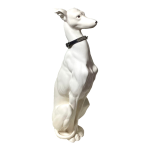 1960s Large Tall Ceramic Whippet Greyhound Dog 28” Tall