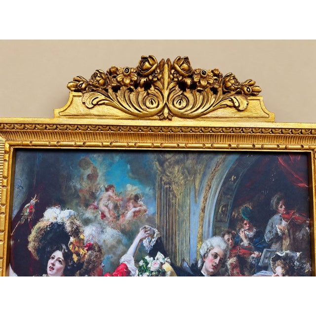 20c European Artisan Paris Gold Beech Fabric Wall Art For Sale - Image 4 of 15