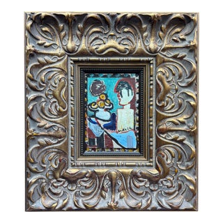 2022 Luke Hannam Harlequin With Still Life, Abstract Painting, Framed For Sale