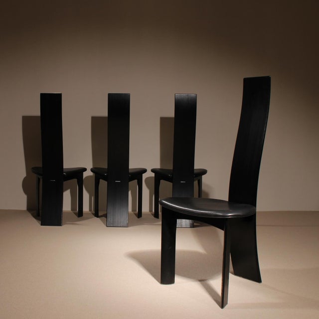 Sculptural Iris Chairs by Bob van den Berghe for Tranekaer, Denmark, 1980s, Set of 4 For Sale - Image 16 of 18