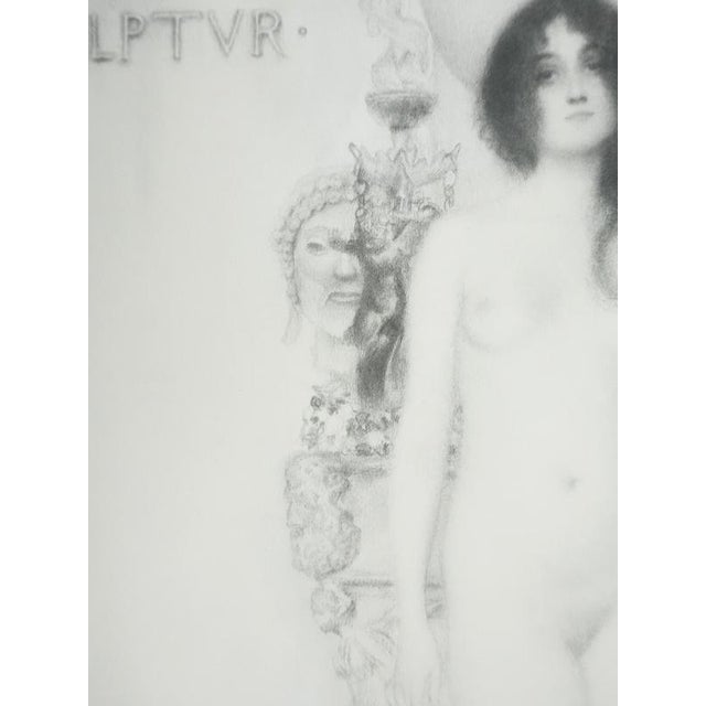 Gustav Klimt, Nude, The Allegory of Sculpture, Lithograph For Sale - Image 9 of 16