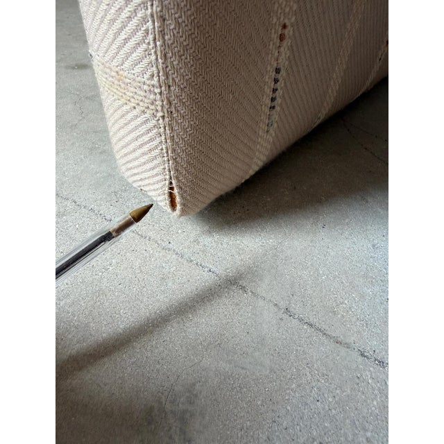 1980s Italian Postmodern Fully Upholstered Lounge Chairs on Casters – A Pair For Sale - Image 17 of 17