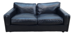 Black Leather Socrates Sofa from Poltrona Frau, Italy