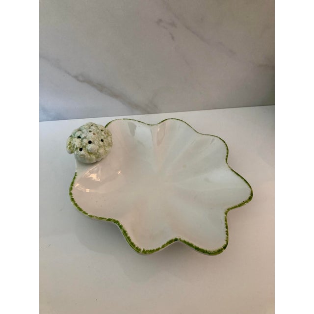 Majolica Majolica Italian Cauliflower Scalloped Edged Bowl For Sale - Image 4 of 11