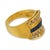 Vintage Sapphire Diamond 18k Yellow Gold Cocktail Ring, Size 6.5 For Sale - Image 4 of 6