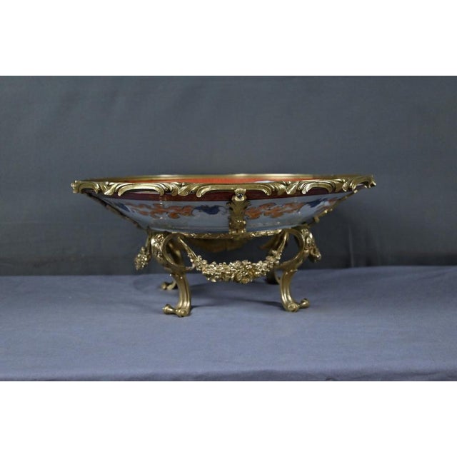 Large Imari Porcelain Bowl with Bronze Mount, Japan, Late 19th Century For Sale - Image 14 of 18