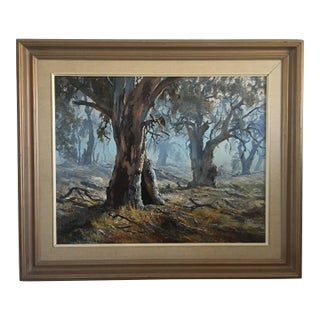 1960s "Early Morning" Landscape Oil Painting by Terry Gleeson, Framed For Sale
