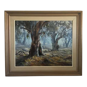 1960s "Early Morning" Landscape Oil Painting by Terry Gleeson, Framed