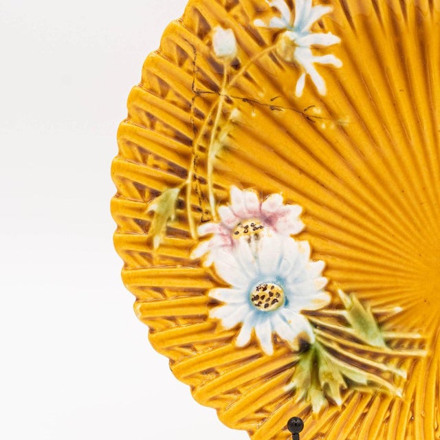 Bright and joyful, this vintage yellow majolica plate by SMF Schramberg dates from the 1920s and epitomizes iconic German...