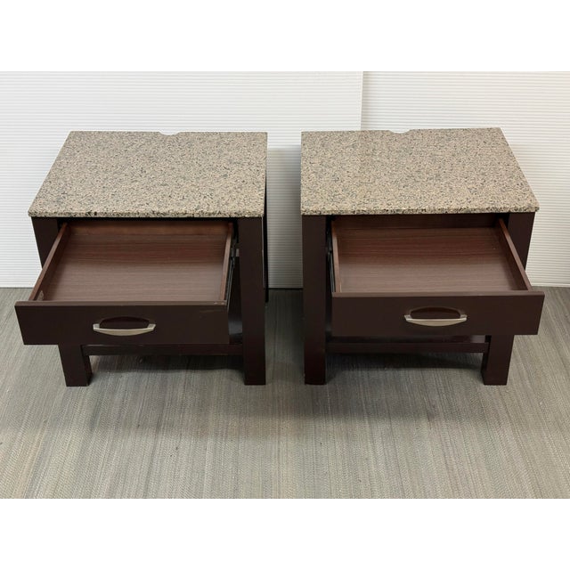 Wood Bermanfalk Bespoke Nightstands, Pair For Sale - Image 7 of 12