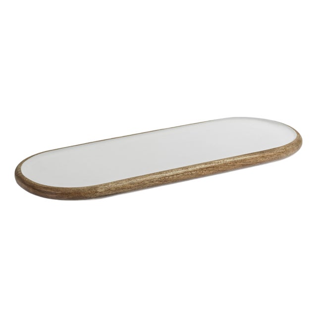 Petrolina Mango Wood Oval Serving Tray / Platter, Small For Sale