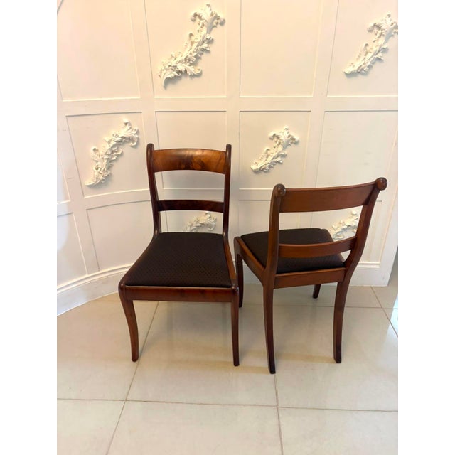 Early 19th Century Antique Regency Mahogany Bar Back Dining Chairs with Sabre Legs, 1830, Set of 4 For Sale - Image 5 of 15