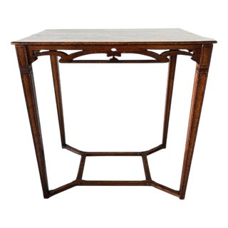 Antique Art Nouveau Curved Wood Side Table, 1890s For Sale