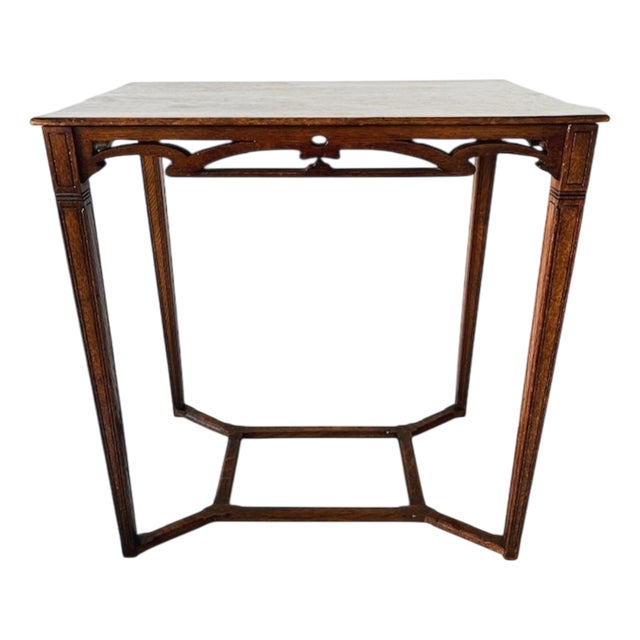 Antique Art Nouveau Curved Wood Side Table, 1890s For Sale